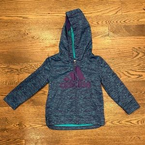 Adidas lightweight hooded jacket, 2T